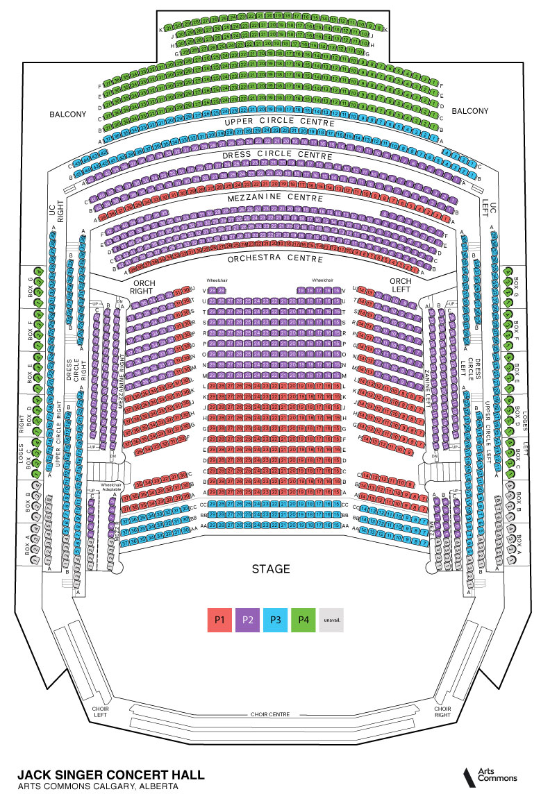 National Geographic Live 2024-25 Seating Map